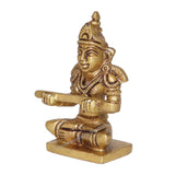 Arkam Brass Annapurna Murti / Annapoorna Idol / Pital Annapurna Devi Statue - Antique Brass For Home / Temple / Office (Height: 7.3 cm, Weight: 180 gms) - Retail Maharaj