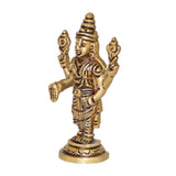 Arkam Brass Balaji Murti / Venkateshwara Idol / Pital Tirupati Balaji Statue - Antique Brass For Home / Temple / Office (Height: 8 cm, Weight: 120 gms) - Retail Maharaj