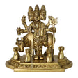 Arkam Brass Dattatreya Murti / Duttatreya Idol / Pital Lord Datta Statue - Antique Brass For Home / Temple / Office (Height: 9.8 cm, Weight: 700 gms) - Retail Maharaj