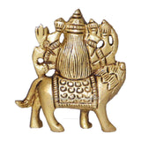 Arkam Brass Durga Murti / Durga Maa Idol / Pital Durga Mata Statue - Antique Brass For Home / Temple / Office (Height: 6 cm, Weight: 130 gms) - Retail Maharaj