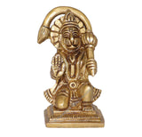 Arkam Brass Hanuman Murti / Maruti Idol / Pital Anjaneya Statue - Antique Brass For Home / Temple / Office (Height: 7.4 cm, Weight: 250 gms) - Retail Maharaj
