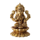 Arkam Brass Lakshmi Murti / Laxmi Idol / Pital Lakshmi Devi Statue - Antique Brass For Home / Temple / Office (Height: 7.8 cm, Weight: 340 gms) - Retail Maharaj