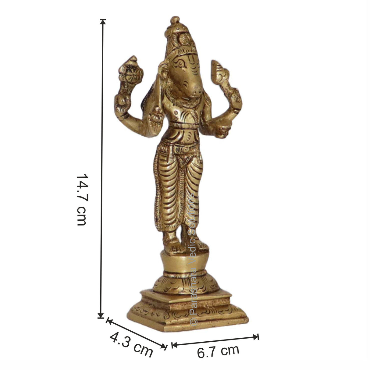 Arkam Brass Kalki Murti / Kaalki Idol / Pital Vishnu Kalki Avatar Statue - Antique Brass For Home / Temple / Office (Height: 14.7 cm, Weight: 420 gms) - Retail Maharaj