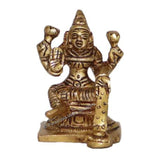 Arkam Brass Dhan Lakshmi Murti / Dhan Laxmi Idol / Pital Ashthalakshmi Statue - Antique Brass For Home / Temple / Office (Height: 6.5 cm, Weight: 200 gms) - Retail Maharaj