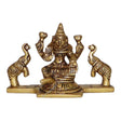 Arkam Brass Gaj Lakshmi Murti / Gaja Laxmi Idol / Pital Ashthalakshmi Statue - Antique Brass For Home / Temple / Office (Height: 6.5 cm, Weight: 280 gms) - Retail Maharaj