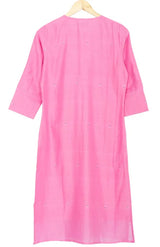 Jamdani Cotton Kameez – Pink - Retail Maharaj