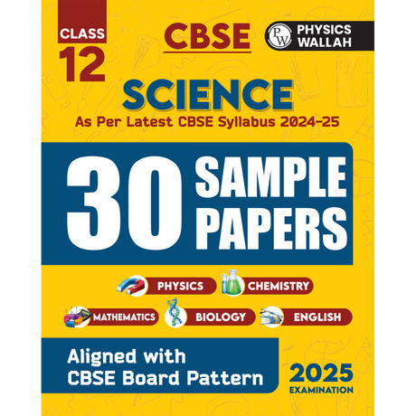 CBSE Class 12 Science Stream Combined 30 Sample Papers For 2024-2025 Board Exams l Physics, Chemistry, Mathematics, Biology, English Core - Retail Maharaj