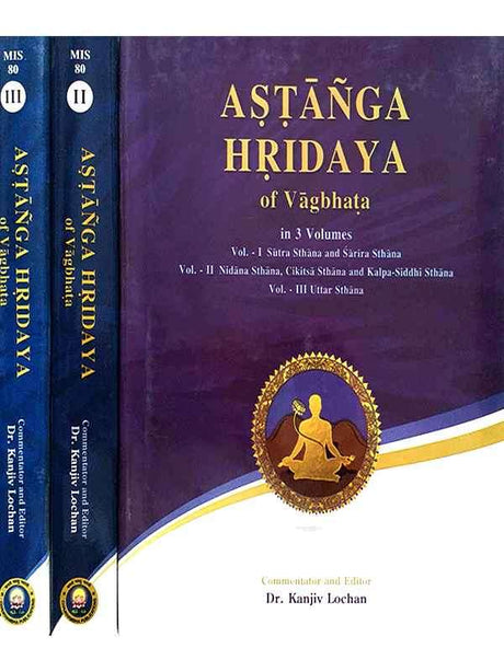 अष्टांगहृदयम् (3 भाग)  Astanga Hridaya of Vagbhata (set of 3 VOl.) - Retail Maharaj