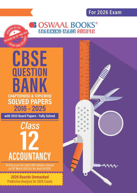 CBSE Question Bank Chapterwise and Topicwise SOLVED PAPERS Class 12 Accountancy For Exam 2026 - Retail Maharaj