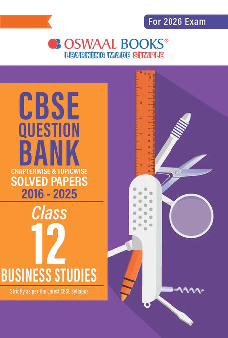 CBSE Question Bank Chapterwise and Topicwise SOLVED PAPERS Class 12 Business Studies For Exam 2026 - Retail Maharaj