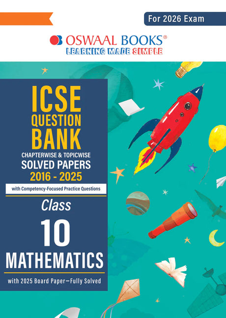ICSE Question Bank Chapterwise & Topicwise Solved Papers Class 10 Math For 2026 Exam - Retail Maharaj