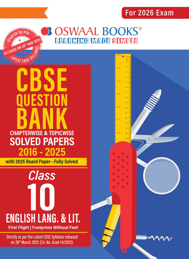 CBSE Question Bank Chapterwise and Topicwise SOLVED PAPERS Class 10 ENGLISH LANGUAGE & LITERATURE For Exam 2026 - Retail Maharaj