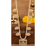 Handmade Radha Pata Carved Tulsi Kanthi Haar Mala – Sacred Shri Radha Tulsi Beads Necklace - Retail Maharaj
