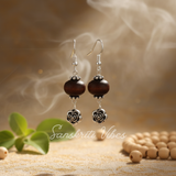 Sterling Silver Tulsi Beads Design Earrings – Divine Spiritual Jewelry