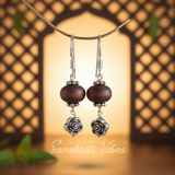 Sterling Silver Tulsi Beads Design Earrings – Divine Spiritual Jewelry