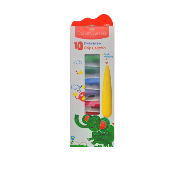 Faber Castell Kindergarten Grip Crayons for Kids Assorted Colours