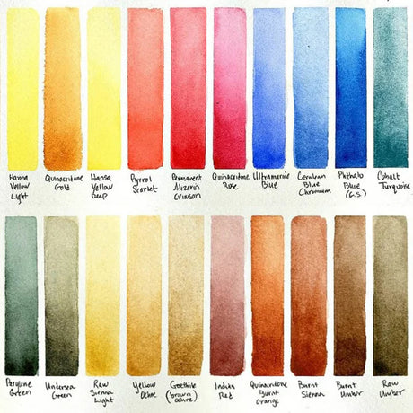 Daniel Smith 24-Color Hand Poured Watercolor Half Pan Set in a Metal Box - Retail Maharaj