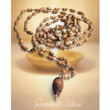 Conch/Shank Design Handmade Tulsi Kanthi Mala – Sacred Tulsi Beads with Conch Symbol