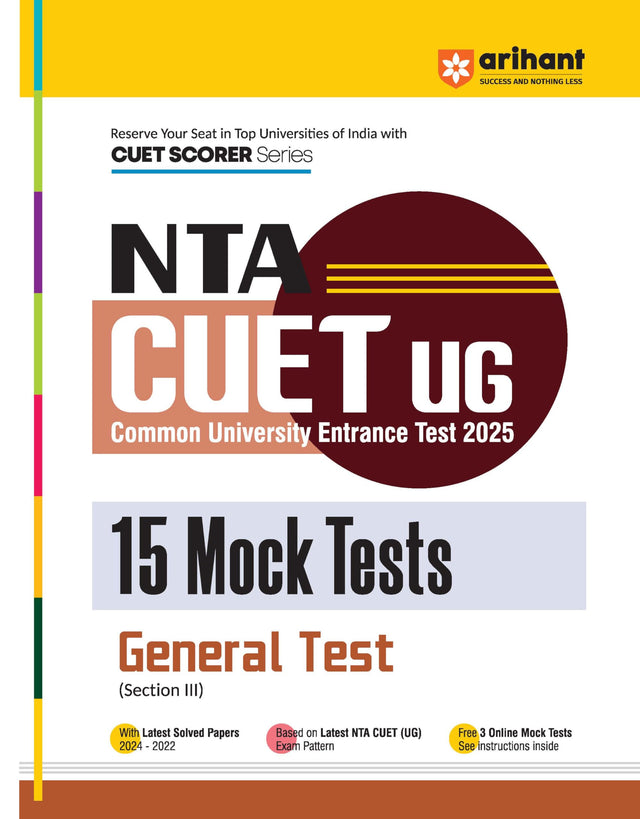 Arihant Nta Cuet Ug 2025 15 Mock Tests For General Test - Retail Maharaj