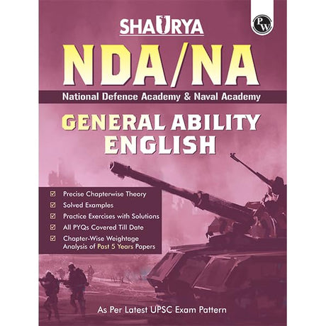 Pw Shaurya Ndana General Ability English Book With Latest 2024 Solved Paper | National Defence Academy And Naval Academy Entrance Examination For 2024-25 - Retail Maharaj