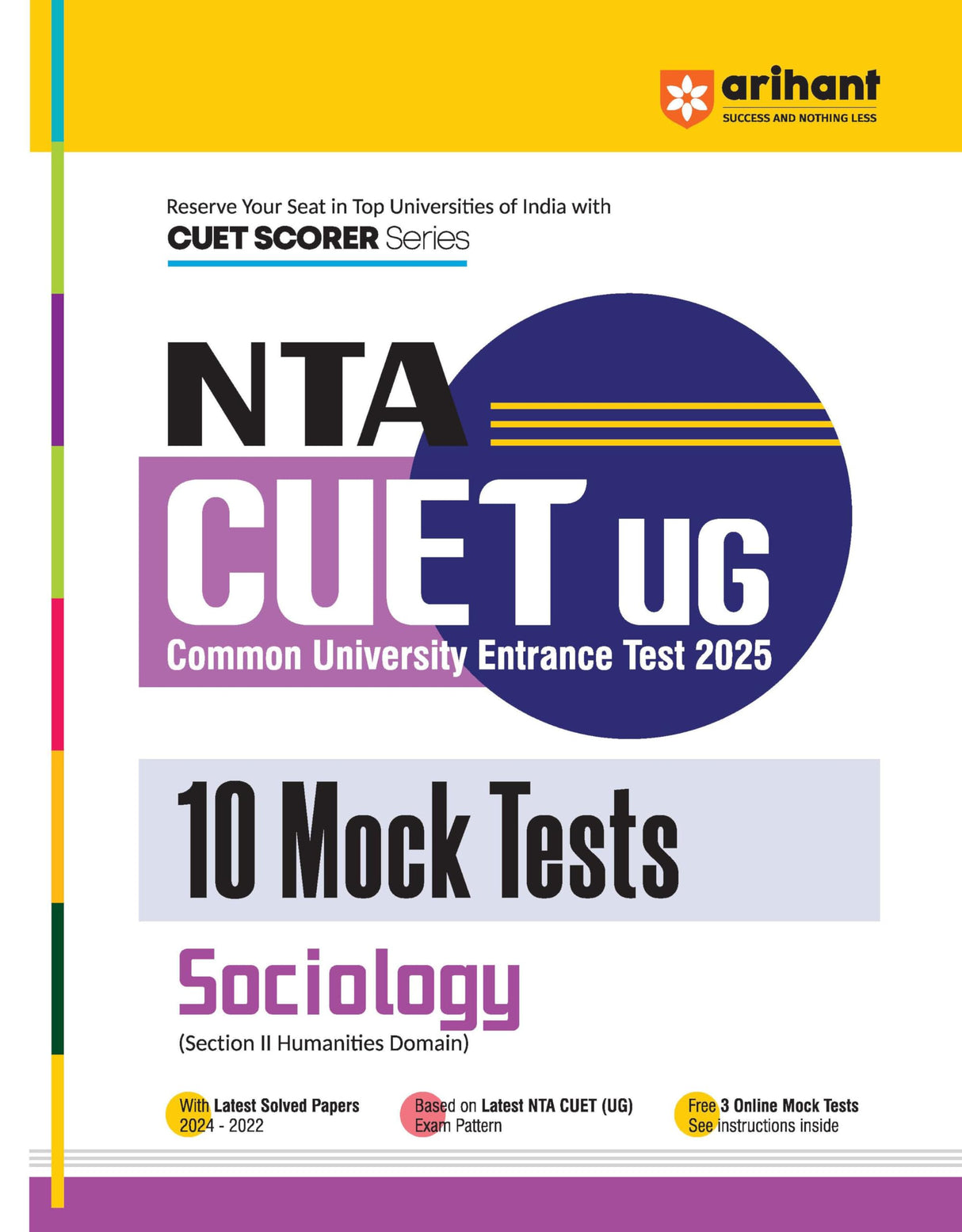 Arihant Nta Cuet Ug 2025 10 Mock Tests For Sociology Section Ii Humanities Domain - Retail Maharaj