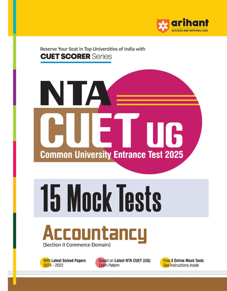 Arihant Nta Cuet Ug 2025 15 Mock Tests For Accountancy - Retail Maharaj