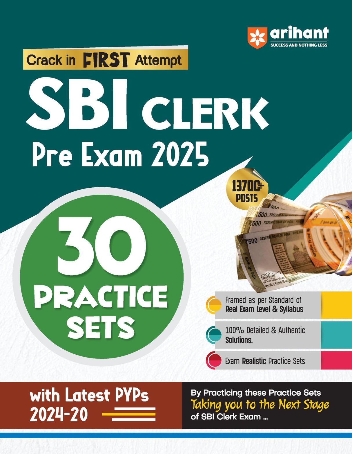 Arihant 30 Practice Sets For Sbi Clerk Pre Exam 2025 - Retail Maharaj