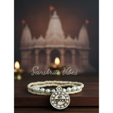 Radha Carved Locket Tulsi Kanthi Mala with Real Pearls | 18-inch Handmade Krishna Necklace | 92.5% Silver Spiritual Jewelry - Retail Maharaj