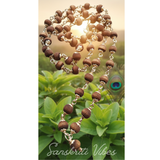 54+1 Silver Flower Capped Shayma Tulsi Beads Mala – 92.5% Silver for Wear and Japa