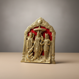 Lord Ram Darbar Idol Wall Hanging and Table Top Metal Decorative Showpiece – 25 cm (Aluminium) - Retail Maharaj