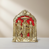 Lord Ram Darbar Idol Wall Hanging and Table Top Metal Decorative Showpiece – 25 cm (Aluminium) - Retail Maharaj