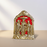 Lord Ram Darbar Idol Wall Hanging and Table Top Metal Decorative Showpiece – 25 cm (Aluminium) - Retail Maharaj