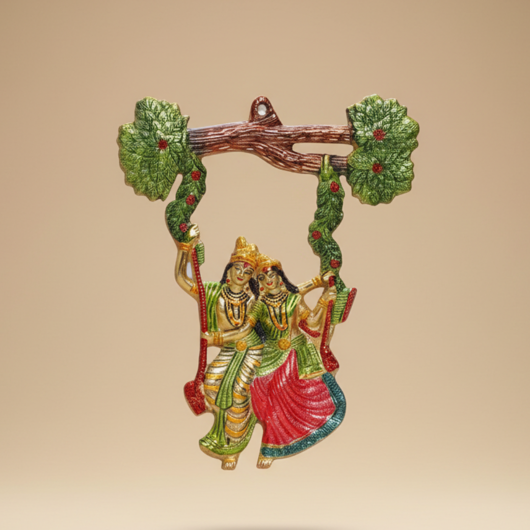 Handcrafted Radha Krishna Metal Statue Decorative Idol for Home Decor and Pooja by Sanskriti Vibes