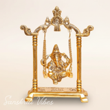 Ganesh Ji Jhula Idol Decorative Showpiece for Home and Pooja Room