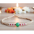 Original Stone with White Moti Tulsi Kanthi Mala – Premium Quality Stone Beads, White Pearls & Tulsi, Spiritual Mala - Retail Maharaj