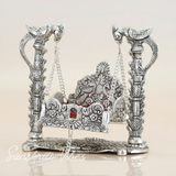 Metal Laddu Gopal Jhula Krishna Hindola Palana Decorative Swing for Temple Pooja Home Decor and Gift