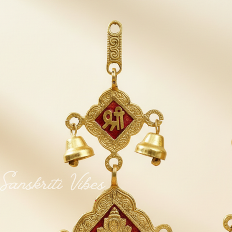 Wall Hanging Bells Multicolor Decorative Showpiece – 27 Cm (Aluminium) - Retail Maharaj
