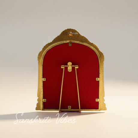 Metal Mahaveer On Thin Metal Frame Antique Finish Decorative Showpiece for Table and Wall Hanging - Retail Maharaj