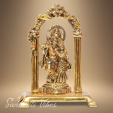 Radha Krishna Metal Idol Gold Antique Finish for Pooja and Home Decor