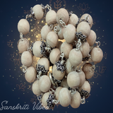 Sterling Silver Original Tulsi Mala – 20 Inch Spiritual Necklace with 10 mm Beads, 92.5% Pure Silver, 22 gm