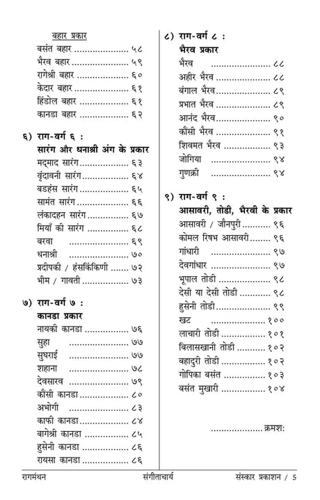 RaagManthan (Acharya Level Raga information) - Retail Maharaj