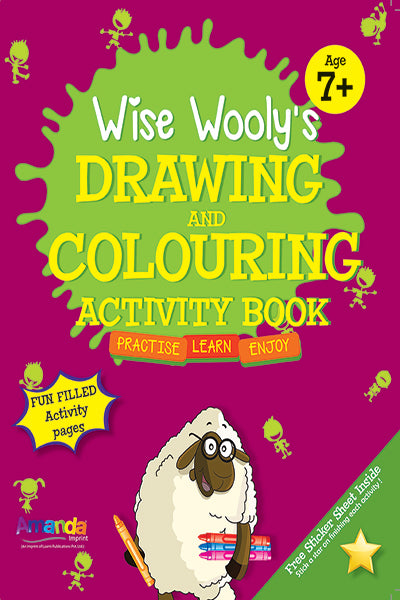 Wise Wooly's Drawing & Colouring Activity Book Age 7+ - Retail Maharaj