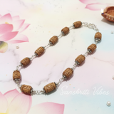 Brij Kisori Shri Radha Naam Tulsi Silver Kanthi Mala – Handcrafted Spiritual Necklace, 92.5% Sterling Silver