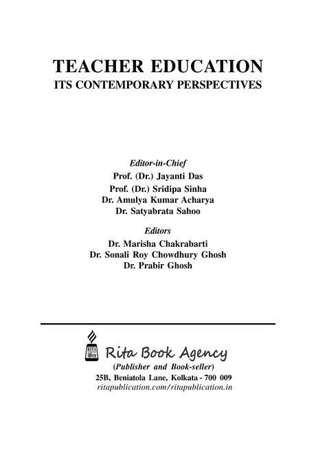 Teacher Education: Its contemporary Perspectives (English Version) - Retail Maharaj