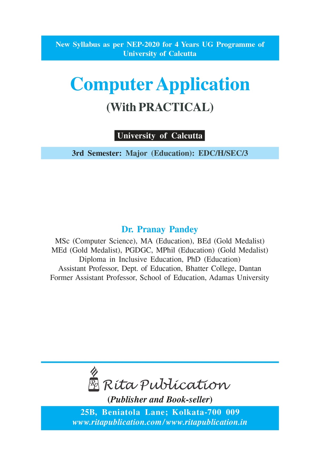 CU_3rd Sem_Major_Education: EDC/H/SEC/3_ Computer Application (with Practical) - Retail Maharaj