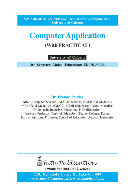 CU_3rd Sem_Major_Education: EDC/H/SEC/3_ Computer Application (with Practical) - Retail Maharaj