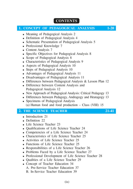 Pedagogy Of Life Science (English Version) Course- VII(B) 3rd Semester - Retail Maharaj