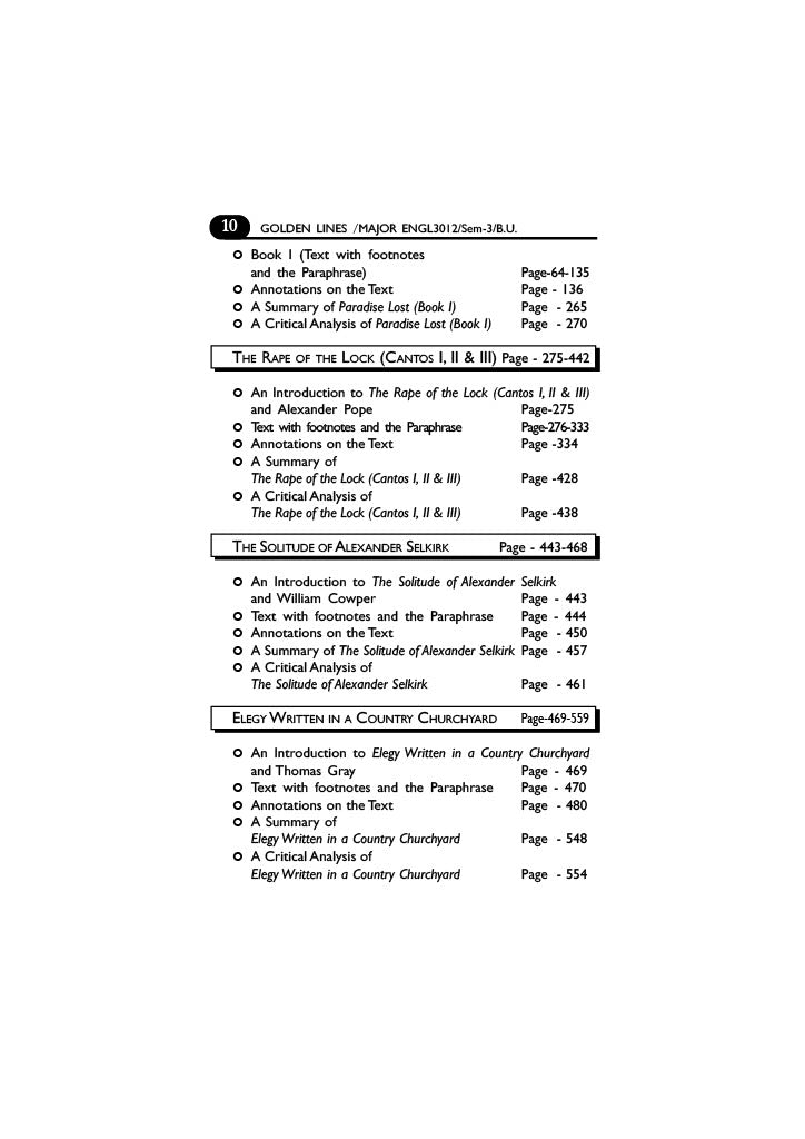 GOLDEN LINES (ENGL3012) (MAJOR COURSE), SEMESTER-3, B.U. (English Version) - Retail Maharaj