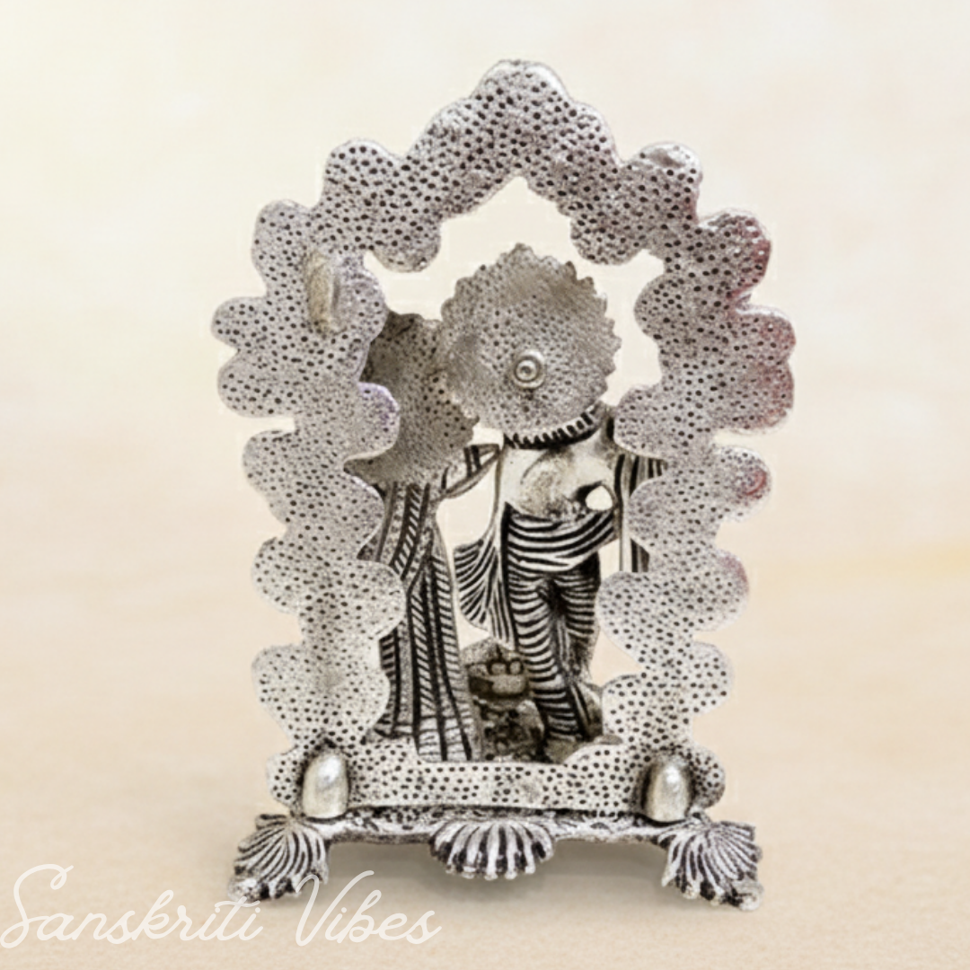 Radha Krishna Statue Special Gift for Wedding and Home Decor Aluminium Showpiece