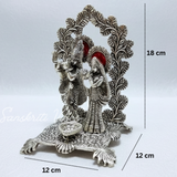 Radha Krishna Statue Special Gift for Wedding and Home Decor Aluminium Showpiece